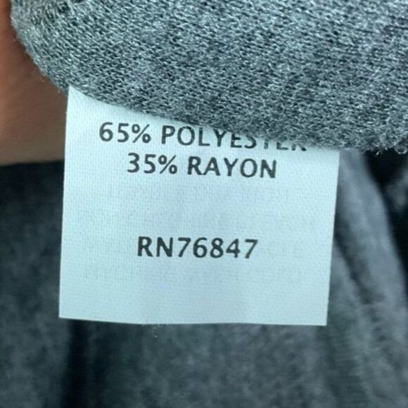 NWT Apropos Charcoal Gray Textured Women's Poncho Sweater Size L Polyester/Rayon - Picture 9 of 13